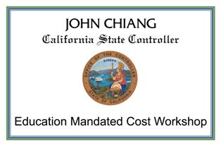 Poster for Education Mandated Cost Workshop