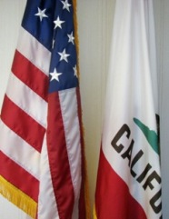 U.S. and California Flags