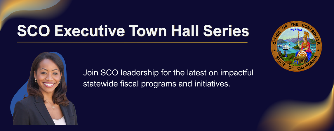 Banner for SCO Executive Town Hall Series September 29, 2025